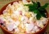 Салата от раци - класическа рецепта с царевица: подготовка за готвене