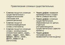 Правописание сложных слов Правописание сложных существительных слитно